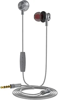 Muvit steel stereo earphones, grey, muhph0079, Wired, One Size