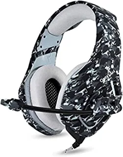 ONIKUMA K1B Camouflage Gaming Headset with Omnidirectional Mic for PS4 XBOX One (أسود)