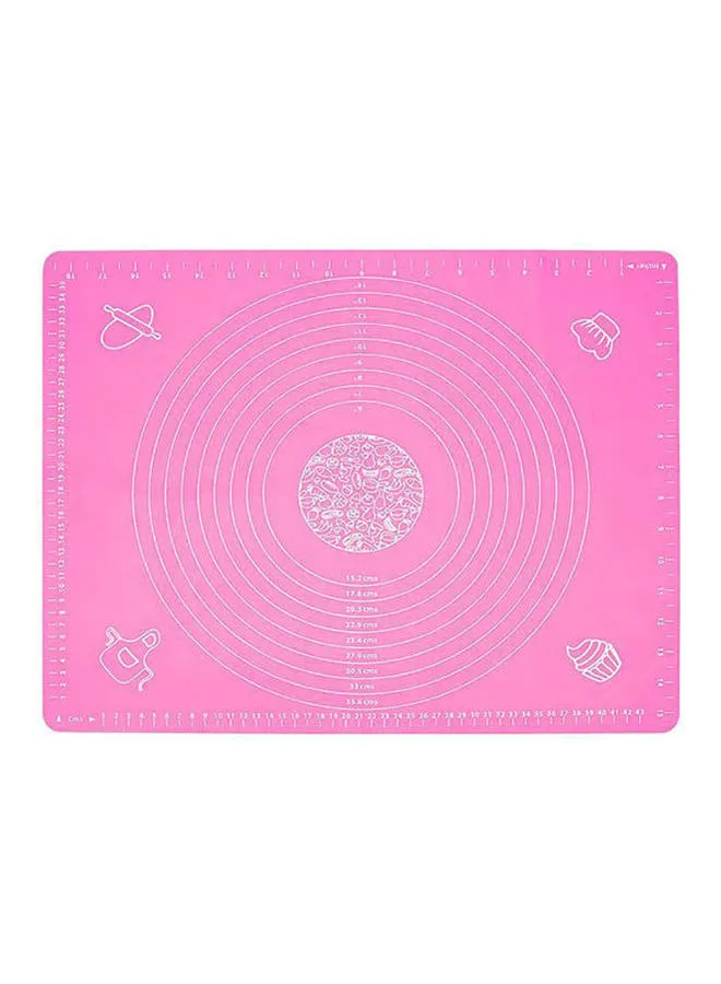 Generic Silicone Baking Mat For Pastry Rolling Dough With Measurements 50 X 40Cm Kneading Mat Bpa Free Nonstick And Non Slip  Table Sheet Baking Supplies For Bake Pizza Cake Pink
