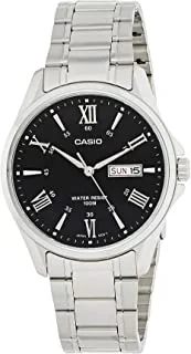 Casio Men's Black Dial Stainless Steel Analog Watch - MTP-1384D-1AVDF