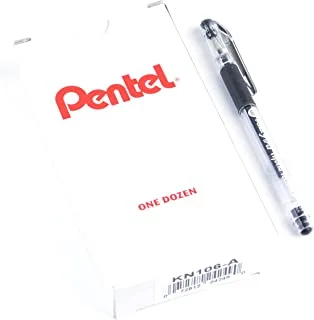 Pentel arts hybrid technica 0.6 mm pen, fine point, black ink, box of 12 (kn106-a)