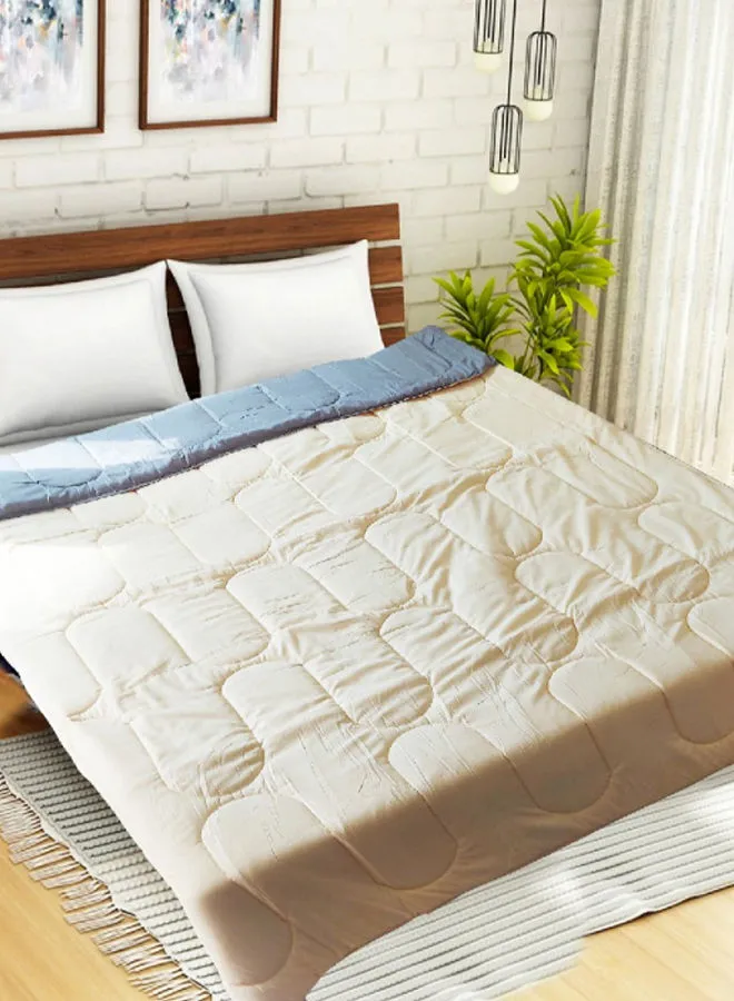 Hometown طقم لحاف ملاءة سرير مع غطاء وسادة 50X75 سم ، لحاف 260X230 سم - لمراتب بحجم كينج - متعدد الألوان