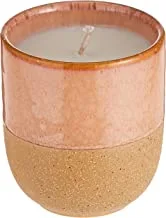 Paddywax Kin Ceramic Base Pink Opal and Persimmon with Reactive Dripped Glaze, 3.5 oz, Pink