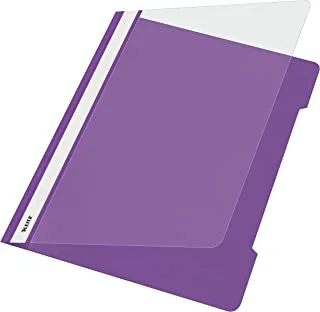 Esselte Leitz standard document folder, A4, long title strip, PVC, purple, VIOLET, 41910065