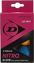 DUNLOP 40+ Nitro Glow Racket Ball, Yellow/Orange/Blue, One Size