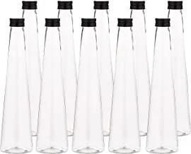 زجاجات بلاستيك هوت باك بغطاء فضي 350 مل ، 10 قطع