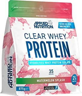 Applied Nutrition Clear Whey Isolate - Whey Protein Isolate, Refreshing High Protein Powder, Fruit Juice Style Flavours (Watermelon) (875g - 35 Servings)