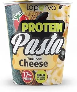 Laperva Protein Pasta Fusilli with Cheese - Healthy Italian Meal for Athletes, vegetarians freindly, Low fat, High protein, no artificial color - pack of 12