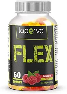 Laperva Flex Gummies- 60 Gummies of Raspberry Flavor for bone health