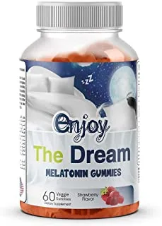 laperva Enjoy The Dream Gummies - Helps Fall Asleep Faster, Increase Sleep Quality, Reduce Daytime Fatigue (60 Veggie Gummies)
