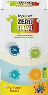 sugar free drink | laperva Zero Sugar Drink - Rehydration Drink With Natural Source of Vitamin C, Made With Many Dried Fruits, Low Calories, Artificial Color & Flavor Free, (15 Sachets) (Fruit Punch)