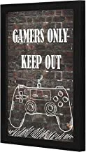 LOWHA Gamers Only Keep Out Wall art wooden frame Black color 23x33cm By LOWHA