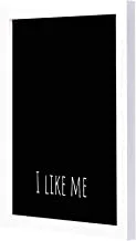 Lowha I Like Me Wooden Framed Wall Art Painting, 23 cm Length x 33 cm Width x 2 cm Height, White