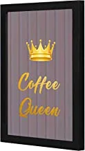 LOWHA coffee queen Wall art wooden frame Black color 23x33cm By LOWHA