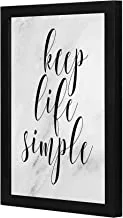 LOWHA LWHPWVP4B-476 keep life simple Wall art wooden frame Black color 23x33cm By LOWHA