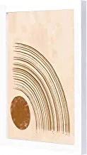 Lowha Abstract Side Wooden Framed Wall Art Painting with White Frame, 23 cm Length x 33 cm Width x 2 cm Height