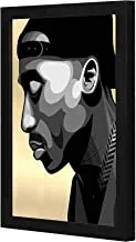 LOWHA Tupac Shakur pop art Wall art wooden frame Black color 23x33cm By LOWHA