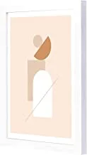Lowha Cut Wooden Framed Wall Art Painting, 23 cm Length x 33 cm Width x 2 cm Height, White