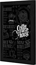 LOWHA Coffee House Wall art wooden frame Black color 23x33cm By LOWHA