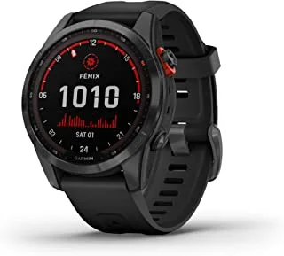 Garmin Fenix 7S Solar Edition Smartwatch, Slate Gray/Black