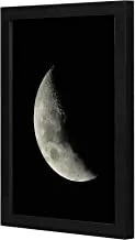 LOWHA medium moon black Wall art wooden frame Black color 23x33cm By LOWHA