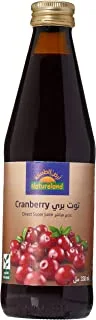 Natureland Cranberry Juice, 330 Ml, Dark Red