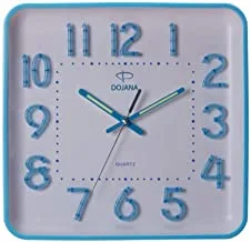 Dojana Wall Clock, Dw268-Light Blue-White