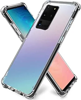 جراب Samsung Galaxy S20 Ultra / Ultra 5G غطاء ممتص للصدمات من السيليكون الناعم المصنوع من مادة البولي يوريثان الحراري غطاء شفاف مقاوم للصدمات من متجر Nice.Store.UAE (Galaxy S20 Ultra & Ultra 5G)