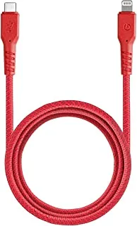 ENERGEA FibraTough USB-C TO Lightning 1.5M Cable Red