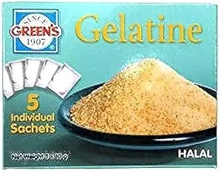 Green's Plain Gelatine Sachets, 5 X 10g - Pack of 1
