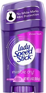 Lady Speed Stick Anti-Perspirant & Deodorant, Invisible Dry, Shower Fresh, 1.4 Oz (39.6 G)