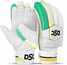 DSC Condor Rave Leather Cricket Batting Gloves, Mens Left (White Green)