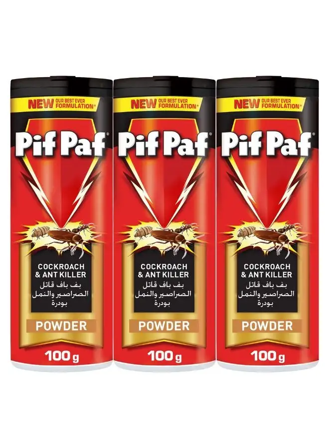 Pif Paf Cockroach And Ant Killer Powder 100 grams Pack of 3