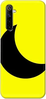 غطاء جراب مصمم بلمسة نهائية غير لامعة من Khaalis لهاتف Realme 6-Moon Yellow Black