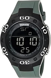 Sonata Sf Black Dial Digital Watch For Men 77035Pp02