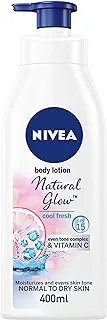 NIVEA Body Lotion Cool Fresh, Natural Glow Vitamin C, Normal to Dry Skin, 400ml