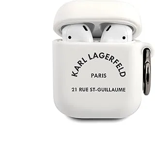 كارل لاغرفيلد - أسود RSG Logofor Apple Airpods 1/2 - أبيض