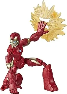Marvel Avengers Bend And Flex Action Figure Toy, 15-Cm Flexible Iron Man Figure, Includes Blast Accessory, For Children Aged 6 And Up, Na