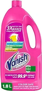 Vanish Laundry Stain Remover Liquid for White Colored Clothes, Can be used with or without Detergents & Additives, 1.8 L