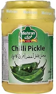 Mehran Chilli Pickle Jar, 340 g, Green