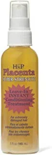 علاج بلسم Hask Placenta يترك على الشعر بقوة فائقة 5 أونصة (145 مل) (عبوتان)