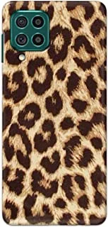 جراب Jim Orton بتصميم غير لامع مصمم لهاتف Samsung Galaxy F62 / M62-Animal Skin Leopard Brown