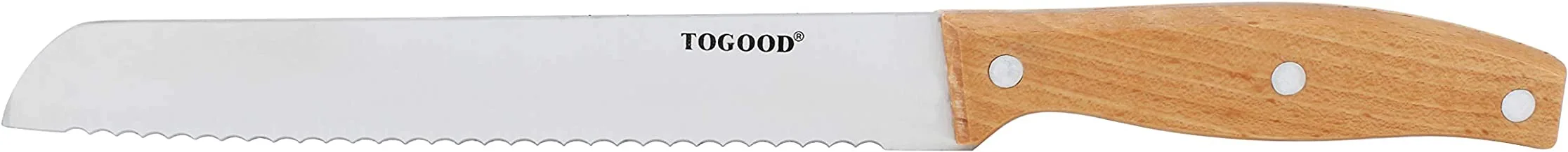 Berger Stainless Steel 8Inch Wooden Bread Knife With Wooden Handle, Bd-Wdkv-5