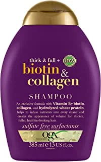 OGX, Shampoo, Thick & Full+ Biotin & Collagen, New Gentle & PH Balanced Formula, 385ml
