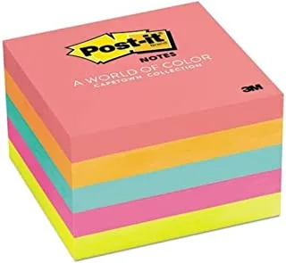 Post-it Notes Neon Colors 3 x 3 in (76 x 76 mm) 654-5PK | Assorted Colors | Sticky Notes | For Note Taking, To Do Lists and Reminders | Clean Removal | Recyclable | 100 sheets/pad | 5 pads/pack