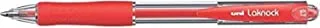 Uni-Ball Laknock Retract Sn100/07 R Ballpoint Pen 0.7 mm Pack of 12 Red