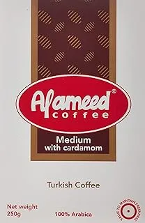 Al-Ameed Turkish Coffee Medium with Cardamom , 250g