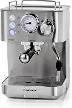 ALSAIF 1.25Liter 1140W Electric Coffee Maker, Silver E03442 2 Years warranty