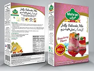 Mehran Strawberry Flavour Jelly Falooda Mix, 235 G, Pink