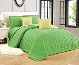 Compressed Comforter Two-Sided Color Set 6 Pieces By Moon, Green, King Size, No.06